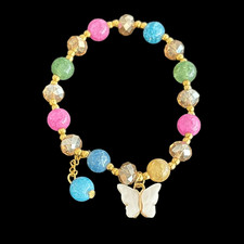 Papillon Butterfly Charm Bracelet -French Style - Transformation Gift for Teens