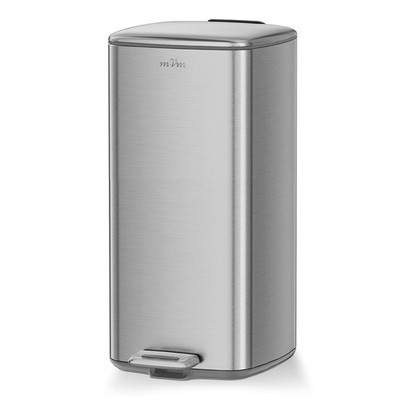 mVm 8 Gal Kitchen Trash Can, Step Trash Can with Lid, Smooth Square Garbage Bin