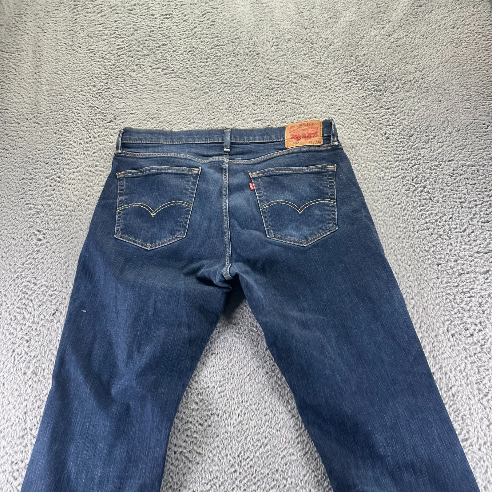 Levi's 559 Jeans Mens 36x32 Blue Cotton Denim Straight Stretch Workwear Faded thumbnail 6