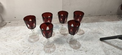 Antik Glas Luminarc D'arques Cristal Rubin Sektgläser Alt  6