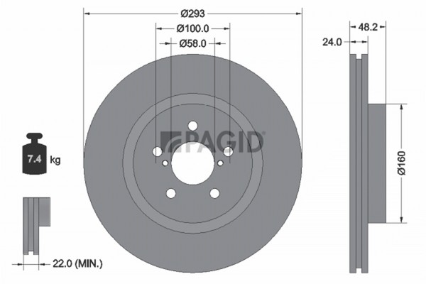 2X Pagid Bremsscheibe 56276NC FüR XV GT G24 Impreza AWD GT3 Boxer Hybrid GTE GT7-image
