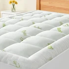 Bamboo Mattress Pad Cooling Material Pillowtop Fitted Cover Deep Pocket up 16"