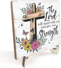 Inspirational Scripture Christian Gifts Wood Sign Rustic Religious Bible Verse D