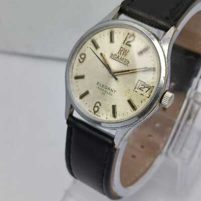 Montre Roamer Vintage Suisse – Mécanique Manuelle 17 Rubis – Années 60, Rénovée – Cadran Argenté