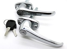New Chrome Full Door Exterior Outside Handle Pair For 1976-80 Jeep Cj Cj5 Cj7