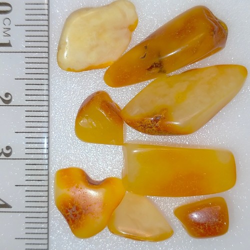 Amber natural gemstones matte polished Amberstone loose pieces bundle lot 27.9ct - Picture 4 of 7