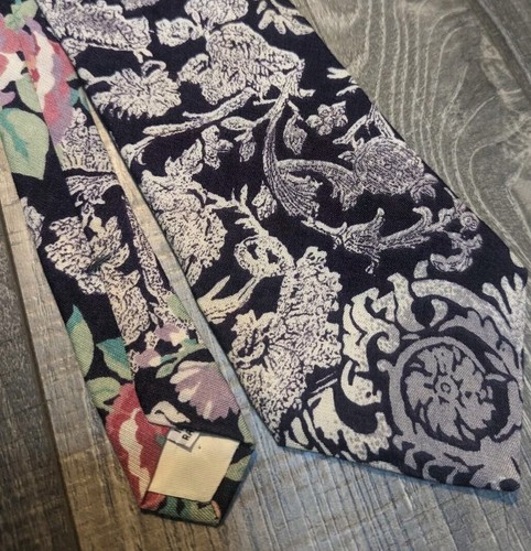 Men's Tie J.A.M. Paisley Floral Print Pastel Color Y2k Rare - Picture 6 of 10