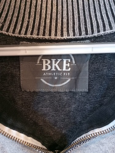 BKE Sweater Mens Medium Black Athletic Fit 1/4 Zip Pullover Long Sleeve Buckle - Picture 2 of 6