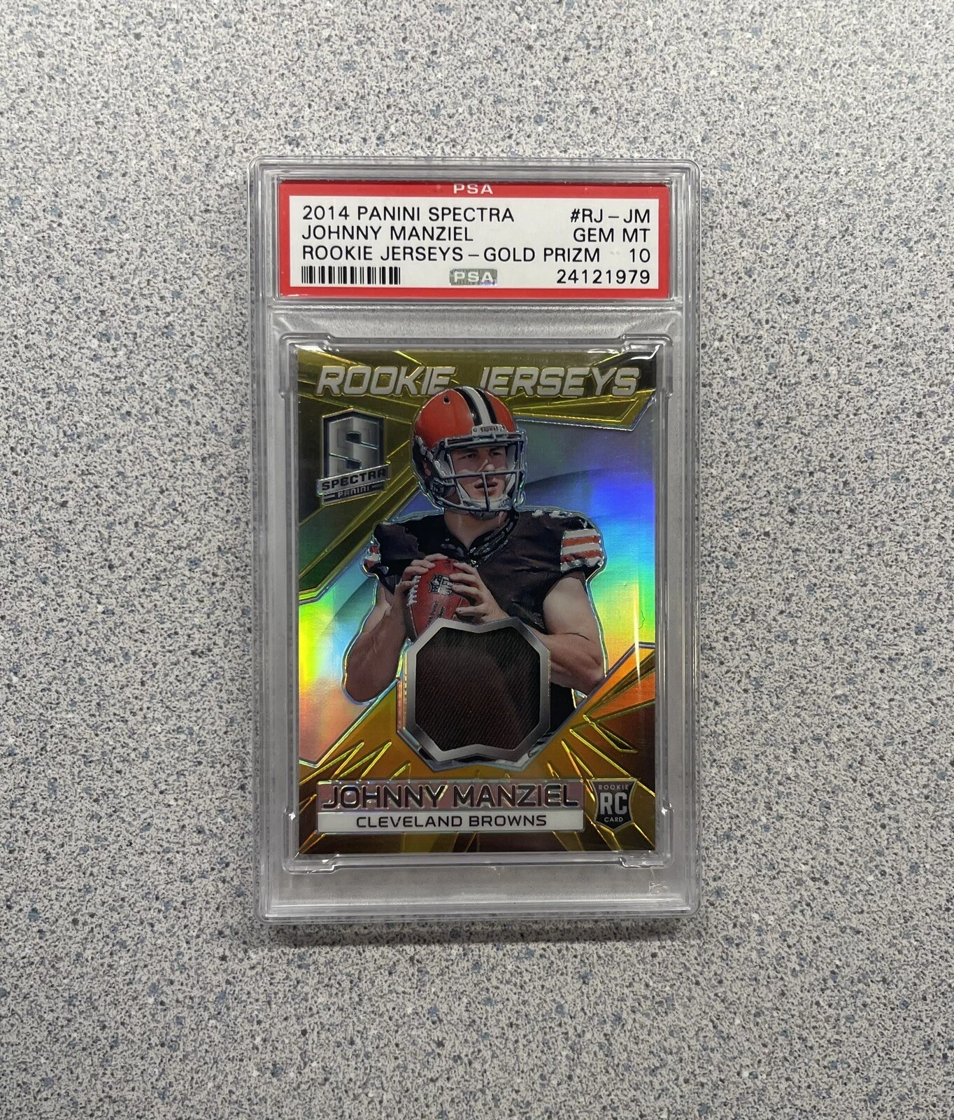 Johnny Manziel Panini Spectra Rookie Jerseys #RJJM Gold Prizm