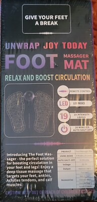 Unwrap Joy Today with EMS Foot Massager Mat Relax and Boost Circulation - New