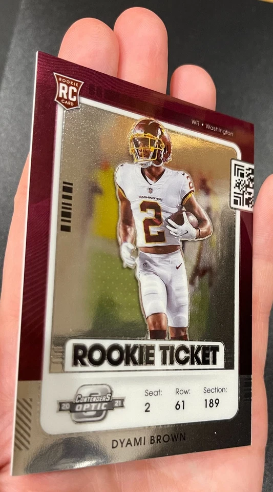 2021 Panini Contenders Optic DYAMI BROWN Rookie Ticket @QI33 - Image 3 of 3