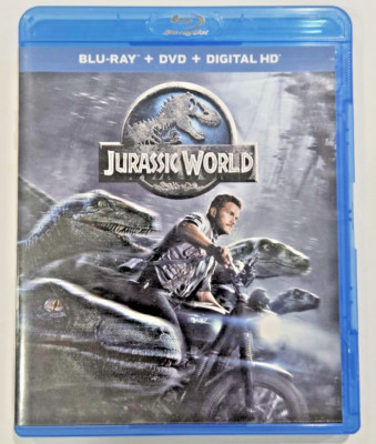 Jurassic World (Blu-ray/DVD, 2015, 2-Disc Set) Chris Pratt No Digtal