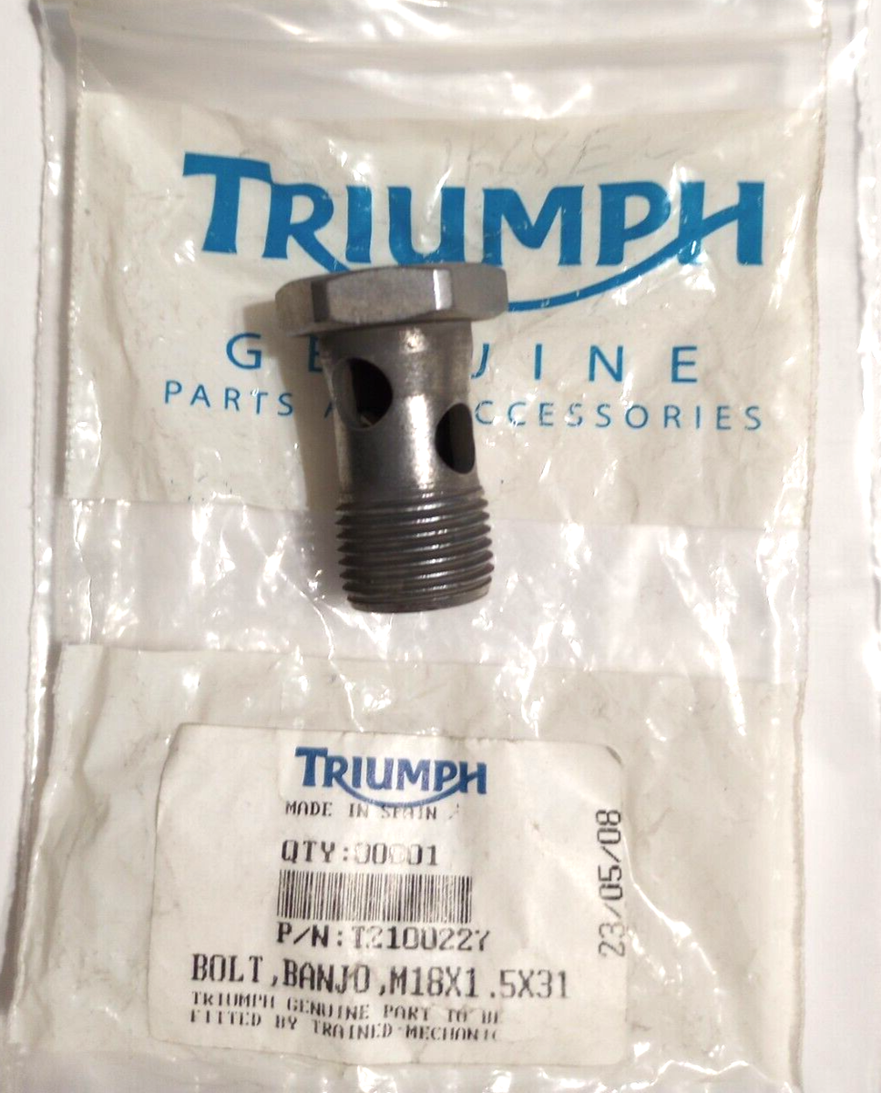 Triumph Bonneville, Scrambler Banjo Bolt M18X31 NOS T2100227 (L