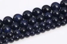 Night Sky Blue Goldstone Bead Round Loose Beads 3/3-4/5-6/7-8/9-10/11-12/15-16MM