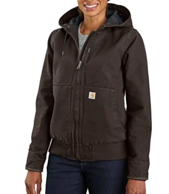 Carhartt ダークグレー ジャケット CARHARTT Womens 2X (20W/22W) Lined Insulated Full Zip Hooded