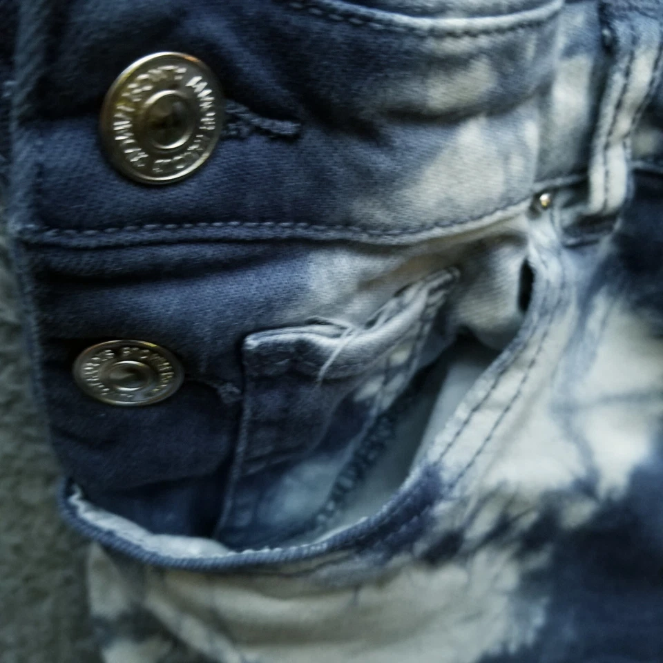 Pantalones cortos Almost Famous para mujer 5 29" azul alto 28,25" 3" 8" Foto 4 de 4