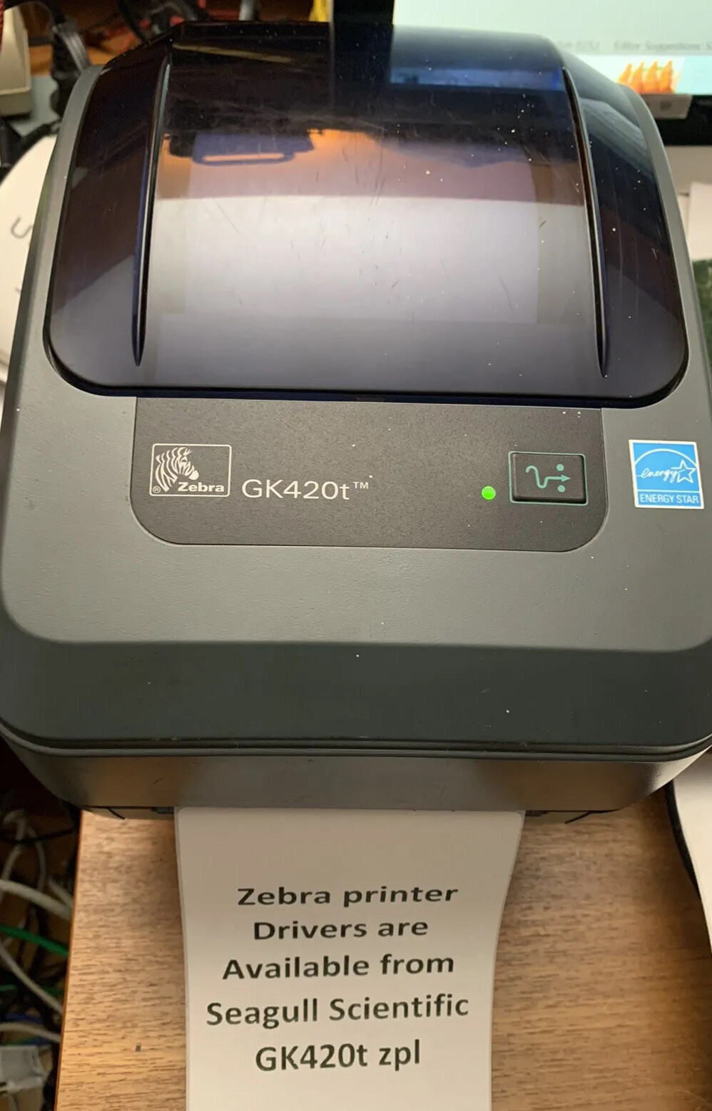 Zebra Gk420t Thermal Label Printer W/ POWER SUPPLY AND USB | eBay