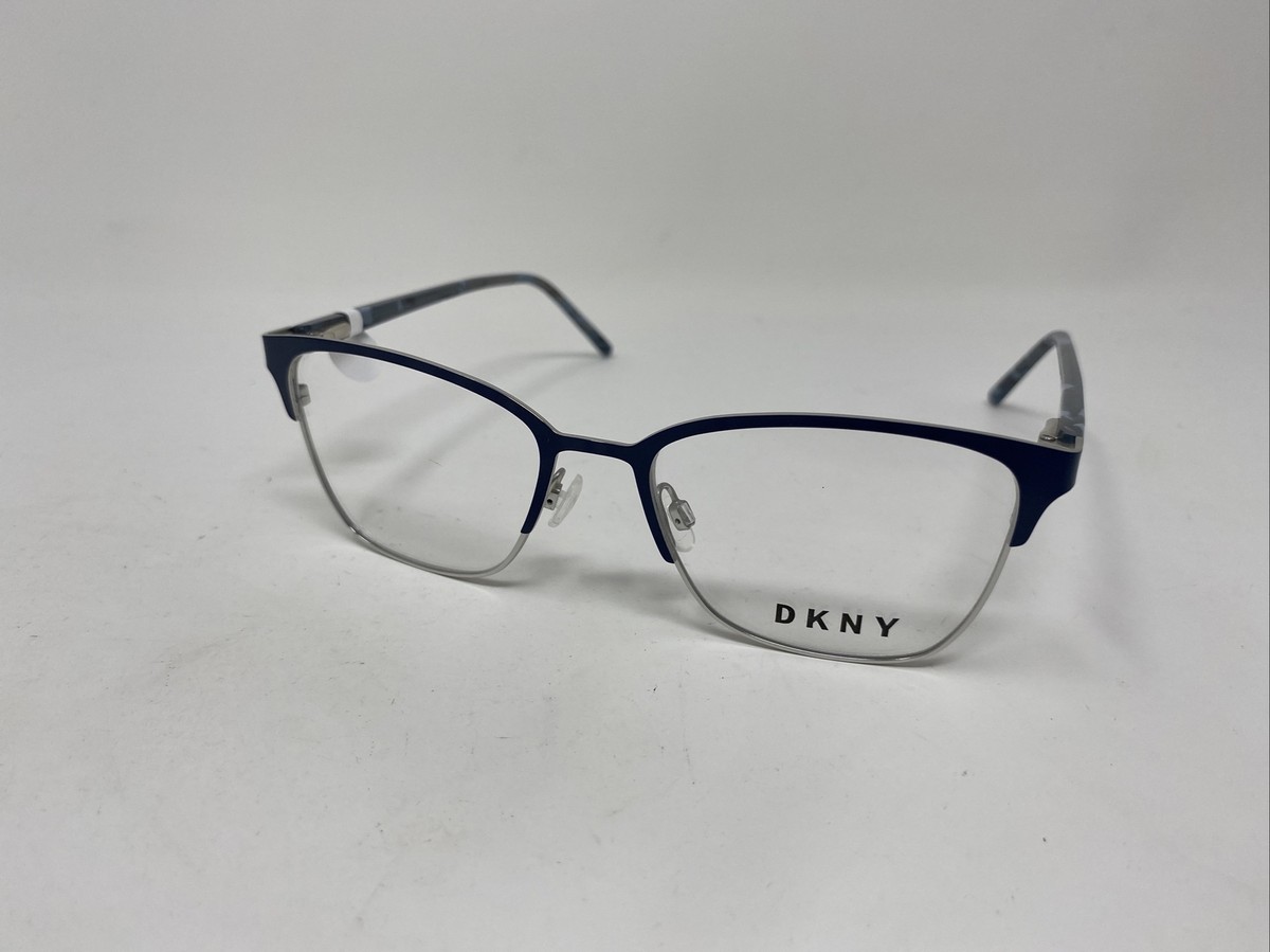 DKNY DK 3002 400 52/17/135 BLUE SILVER FLEX HINGE EYEGLASS FRAME &O57