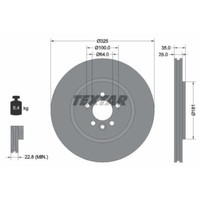 Textar 2X Bremsscheibe Vorne Ø325 Mm InnenbelüFtet Beschichtet FüR MG