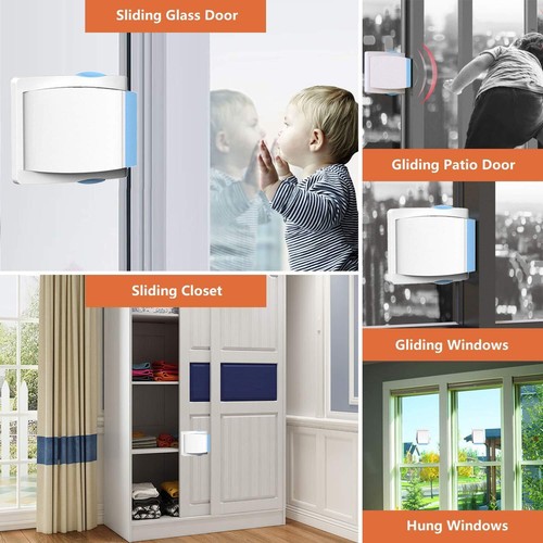 Sliding Glass Door Child Lock OKEFAN 4 Pack Baby Safety Slide Window Locks Blue - 第 5/8 張圖片
