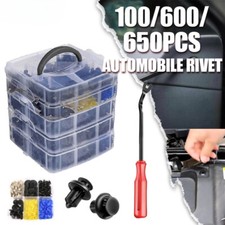 Auto Fastener Clips Set Push Pin Rivet Bumper Door Trim Panel Retainer Fastener