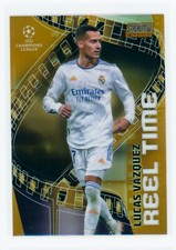 2021-22 Lucas Vazquez Topps Stadium Club Chrome Reel Time Gold Refractor 24/50