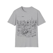 r. crumb i just kinda go with the flow black and white tshirt