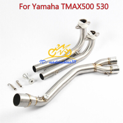 Motorcycle Exhaust Front Header Pipe Link Tube Connection For Yamaha TMAX500 530