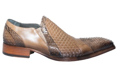 Jo Ghost of Italy leather Slip - on men shoes with genuine leather soles. Amazon.com | Jo Ghost 2029 Italian Blue Crocodile Print  main image 4