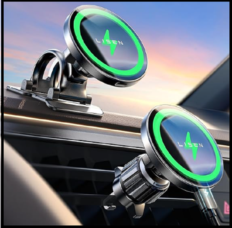 Magsafe Car Mount Charger Wireless Charger for Iphone Powerful Magnet