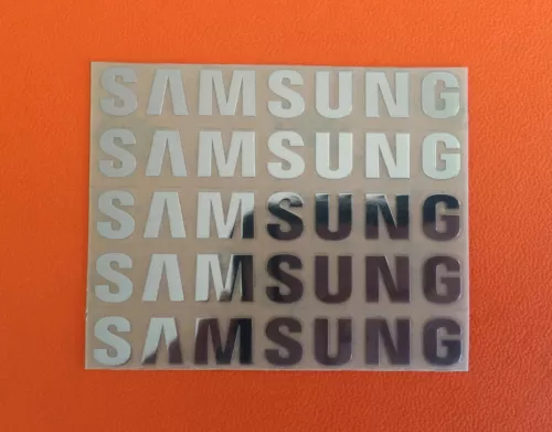 5 pcs Sticker for SAMSUNG Label Aufkleber Badge Logo 30mm x 6mm Chrome color
