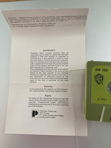 VAN MORRISON RARE ORIG 1970 GREEN CASS-TAPE “MOONDANCE" GB UNTESTED & UKPOSTONLY - Picture 14 of 15