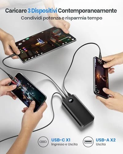 VirtuDrill Power Bank 20000 mAh, 22.5W Powerbank Ricarica Rapida PD3.0 QC4.0 Car - Bild 5 von 7