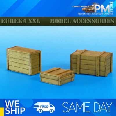 Eureka E-010 1/35 Wooden Crates (General Purpose) 3 pcs resin