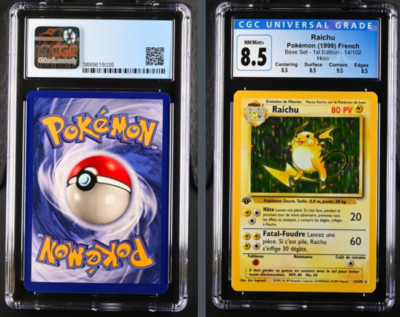 Raichu Holo 1st Edition Base Set French Mint 8.5 CGC Pokemon #14