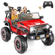 24V 2 Seater Kids Electric Ride on Car w/Remote LED Lights 4WD/2WD Switchable  