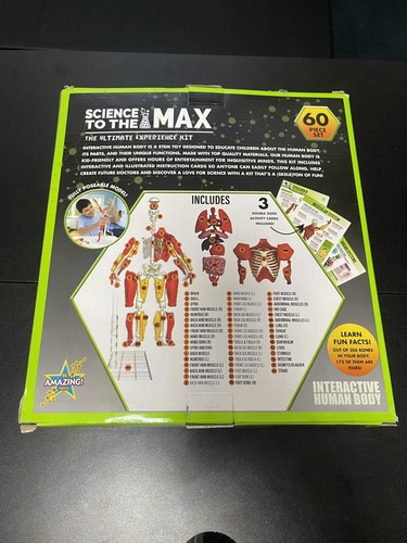 Juguete interactivo Science To The Max cuerpo humano STEM 60 piezas nuevo/caja dañada B100 - Imagen 5 de 5