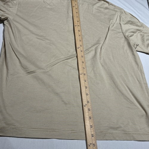 FBR Open Phoenix Herren Golf Poloshirt hellbraun Kahki Streifen Gr. M Antigua - Bild 8 von 10