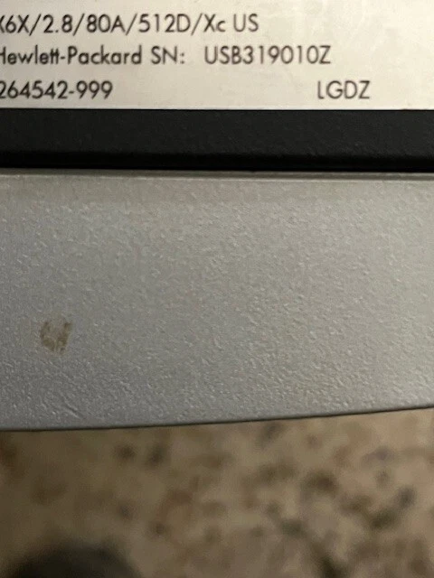 HP xw6000 Workstation Dual Xeon 2800, 8GB, 80GB, PART # 264542-999 XP Pro - Image 4 of 4