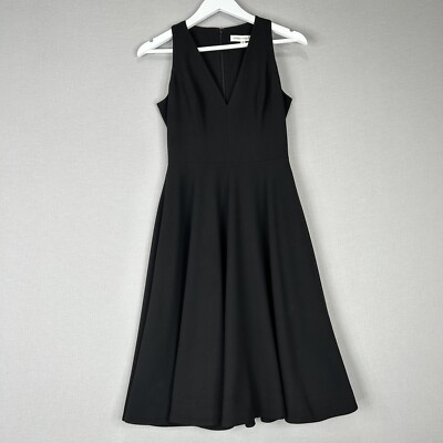 Dress The Population Womens Dress Small Black Catalina Cocktail Modest  Elegant