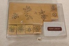 Close to My Heart Rubber Stamp Set Butterfly  Friends Bee Ladybug Florals 7pcs