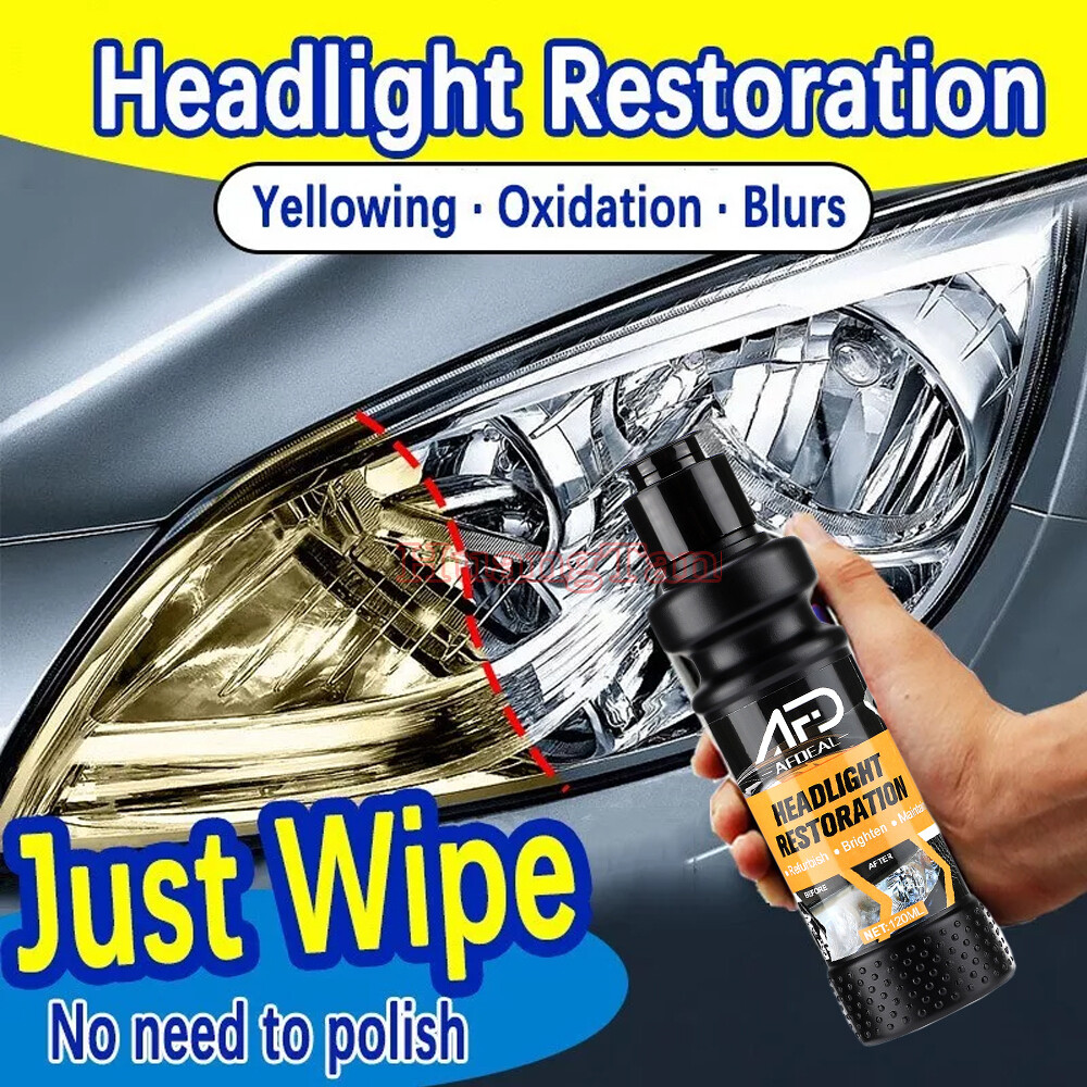 Car Headlight Lens Restoration Repair Kit Polishing Cleaner Cleaning
