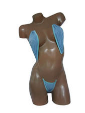 New clear string thong back one piece bodysuit for exotic pole dancer Blue