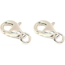 (2) 925 Lobster Claw Clasps Sterling Silver Jewelry Part 11mm