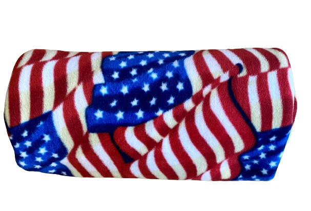 ZooFleece American Flag USA America Red White Blue Throw Bedding Blanket 50X60" - Image 2 of 4