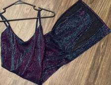 Fashion Nova Ladies Sparkle, Shine, Dazzle Dress W/ Body Suit Attached-size Xs