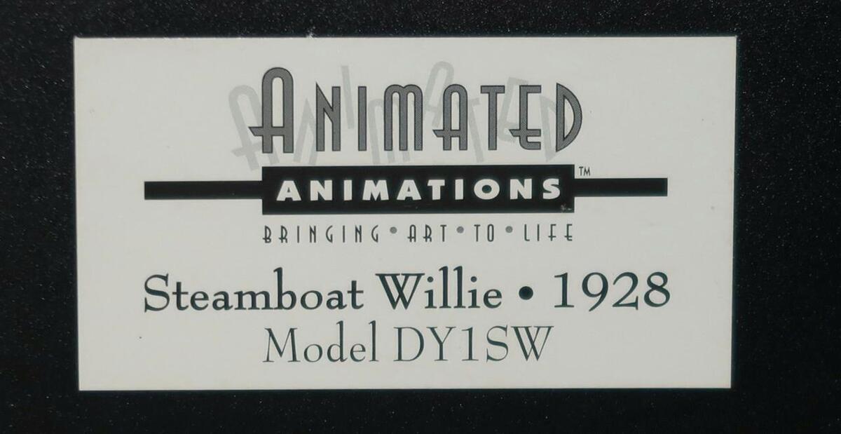 Animated Animations 1928 STEAMBOAT WILLIE Model DY1SW Animated Animations 1928 STEAMBOAT WILLIE Model DY1SW