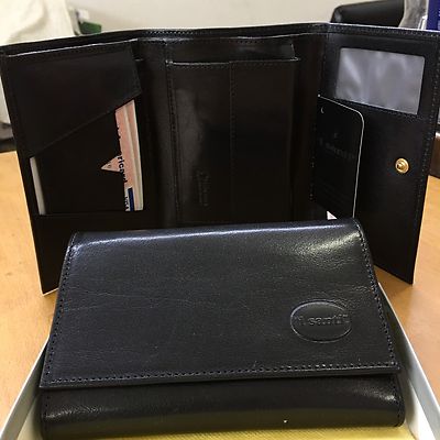 Portafoglio da Donna in Pelle I Santi Colore Nero