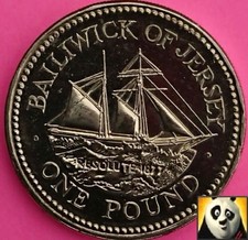 2006 Key Date JERSEY £1 One Pound Ship Series Sailing Resolute 1877 Coin