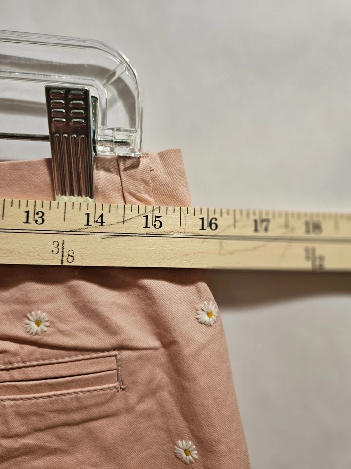 Pantalones Cortos Antiguos Azul Marino Everyday Rosa Floral Estampado Margarita Tiro Medio Informales Chinos Para Mujer 4 Foto 4 de 4